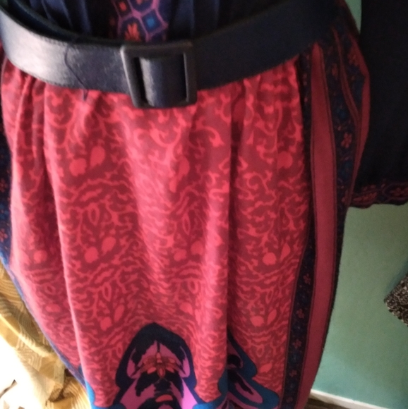 Vintage 1970's dagger collar dress John Norman Sz 14 - Picture 11 of 11